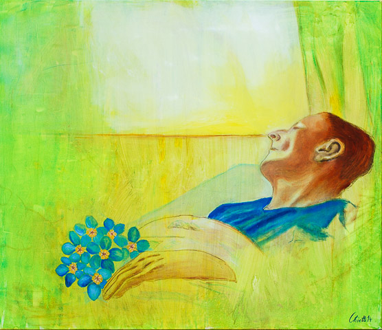 Ölbild von Catarina Chietti: Der letzte Atemzug